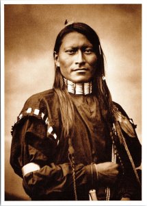 Red Armed Panther, Red Sleeve Cheyenne Scout Native American Postcard