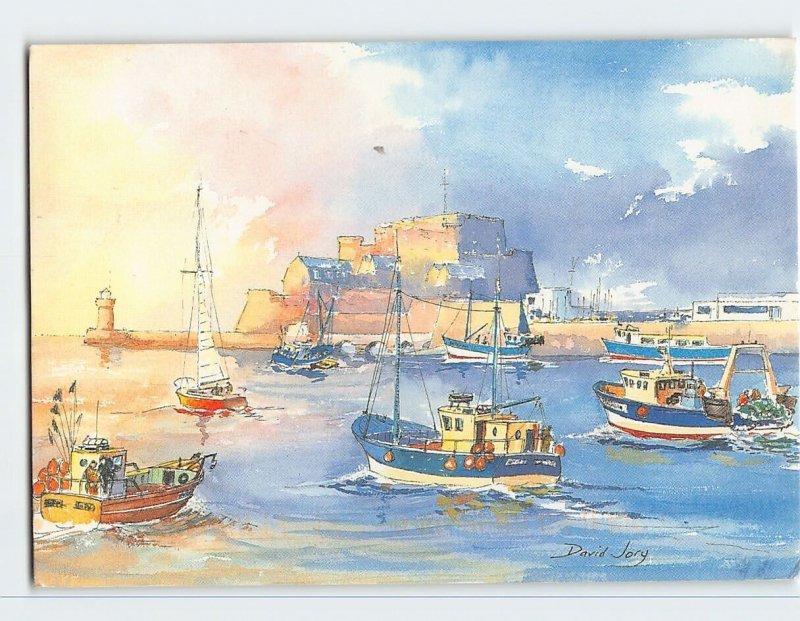Postcard Ships and Boats Port Sea Scene Nautical Art Print
