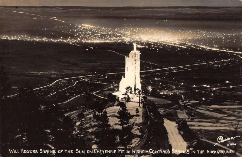 Colorado Springs Colorado Will Rogers Shrine Real Photo Antique Postcard K13731