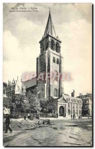 Paris Old Postcard Church of Saint Germain des pres