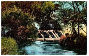 No. 1840 An Irrigation Canel Fresno, CA Mitchell Postcard