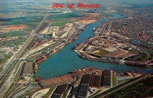 Texas Houston Aerial VIew Port Of Houston 1968