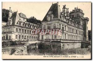 Old Postcard Tours Surroundings Le Chateau De Villandry