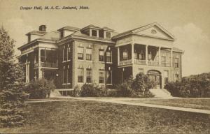 Amherst MA Massachusetts Draper Hall M.A.C.Vintage Postcard