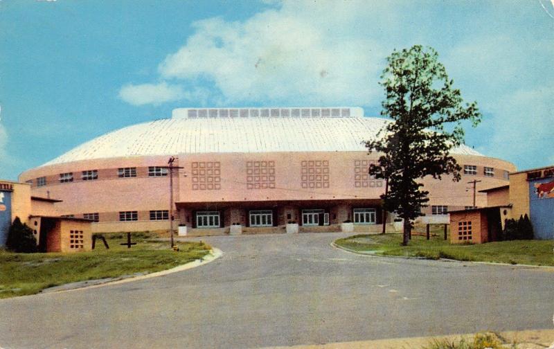 Little Rock Arkansas~TH Barton Coliseum~Convention Hall~Sports~1964 Postcard 