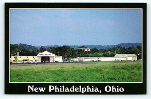 NEW PHILADELPHIA, Ohio OH ~ Airport HERRY CLEVER FIELD Airplane  4x6 Postcard