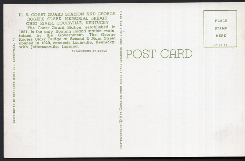 KY LOUISVILLE  U.S. Coast Guard Station George Rogers Clark Memorial Bridge - C