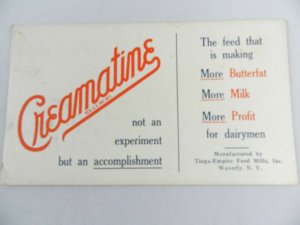 Vintage Creamatime More Butterfat More Milk Profit Dairyman Advertising Card