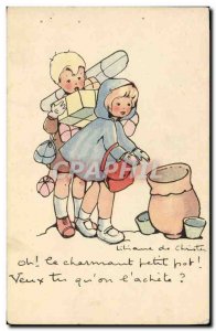 Old Postcard Fantasy Illustrator Child