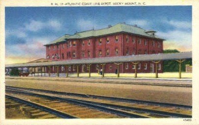 Atlantic Coast Line Depot, Rocky Mount, North Carolina, NC, USA Railroad Trai...