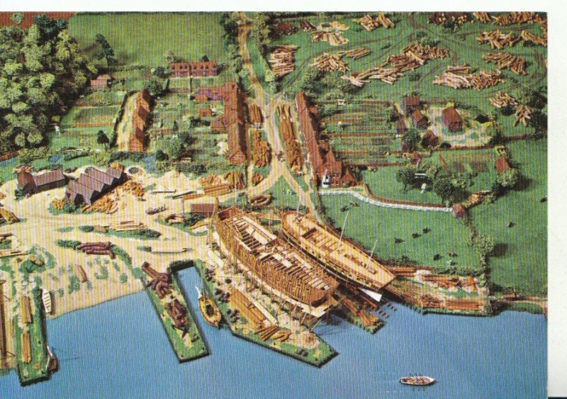 Hampshire Postcard - Model of Buckler's Hard - Beaulieu River - Ref 20865A