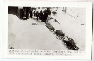 RPPC, Victims at Avalanche, Great Northern RR WA