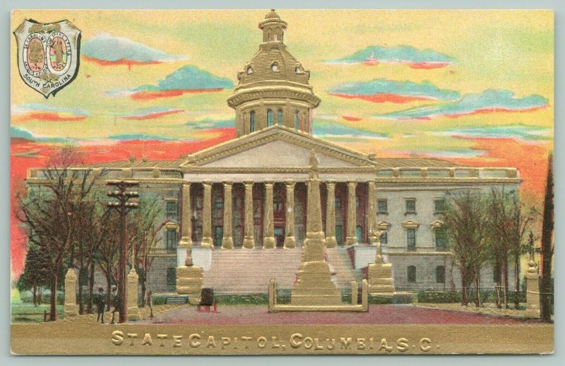 Columbia South Carolina~State Capitol~State Seal~c1910 Postcard 