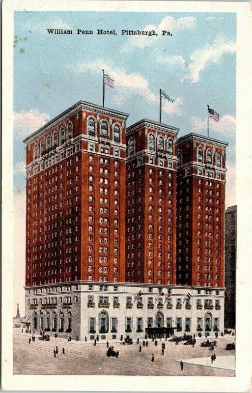 William Penn Hotel Pittsburg PA Pennsylvania WB Antique Postcard Vintage UNP Vtg 