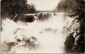 Proctor Vt Vermont Falls Waterfall c1908 RPPC Postcard E99