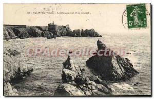 Old Postcard Ile D'Yeu Le Chateau Vue Prize Du Jard