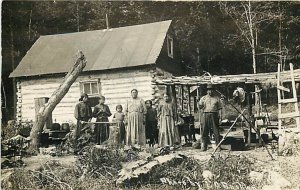 Unidentified African American Family In Front Of House Real Photo Postcard 