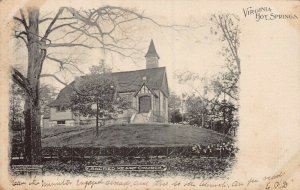 HOT SPRINGS VIRGINIA~SACRED HEART CHURCH~1904 A WITTEMANN PHOTO POSTCARD