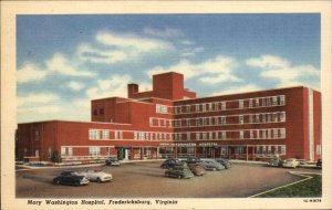 Fredericksburg Virginia VA Mary Washington Hospital Linen Vintage Postcard