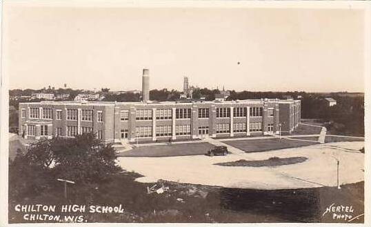 Wisconsin Chilton High School Real Photo RPPC