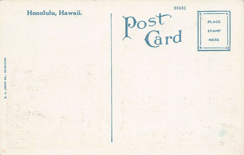 Alexander Young Hotel, Honolulu, Hawaii Territory, early postcard, unused