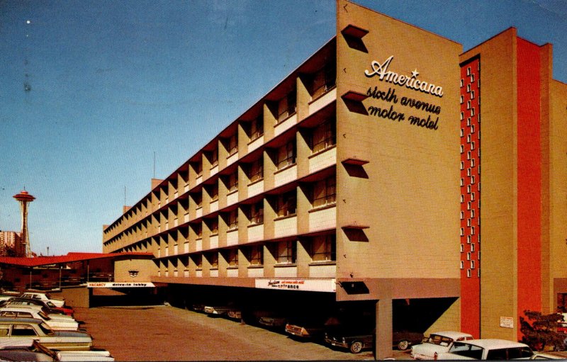 Washington Seattle Americana 6th Avenue Motor Hotel 1965