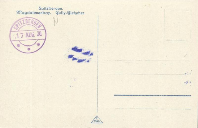 norway norge, SPITSBERGEN SVALBARD, Magdalena Bay, Glacier (1930s) RPPC Postcard