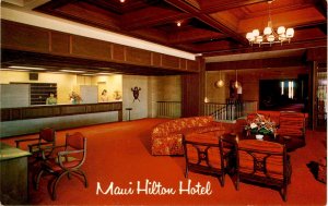 Maui Hilton Hotel Kaanapali Beach Lahaina West Maui lobby phot postcard