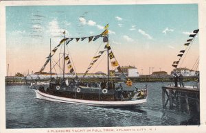 ATLANTIC CITY, New Jersey, PU-1918; A Pleasure Yacht In Full Trim