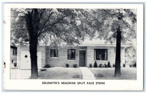 1950 Solomito's Machine Split Face Stone Bloomington IN Advertising Postcard