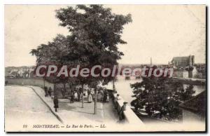 Old Postcard Montereau Rue de Paris