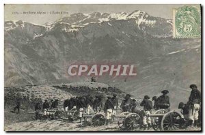 Old Postcard Militaria Alpine Hunters Alpine Artillery L & # 39ecole a fire