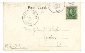 NH - Woodsville. Bird's Eye View, copper windows  (corner damage)