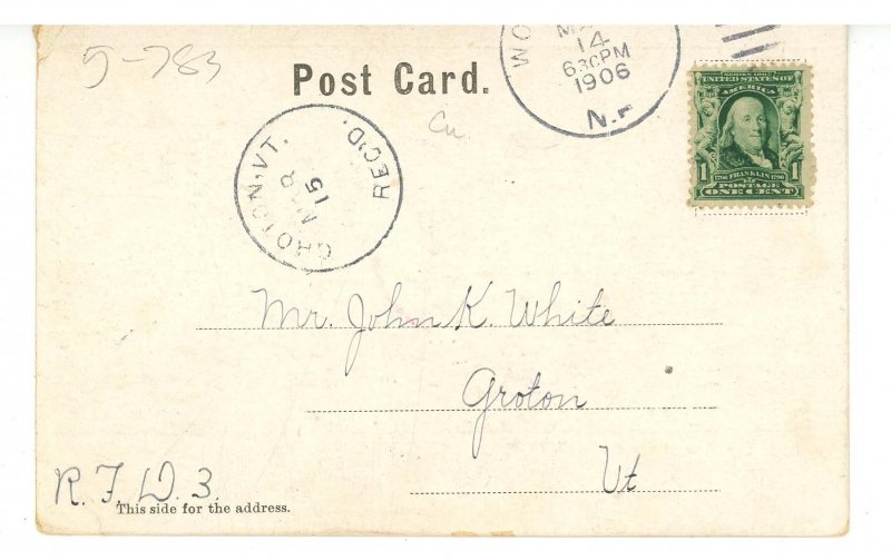 NH - Woodsville. Bird's Eye View, copper windows  (corner damage)