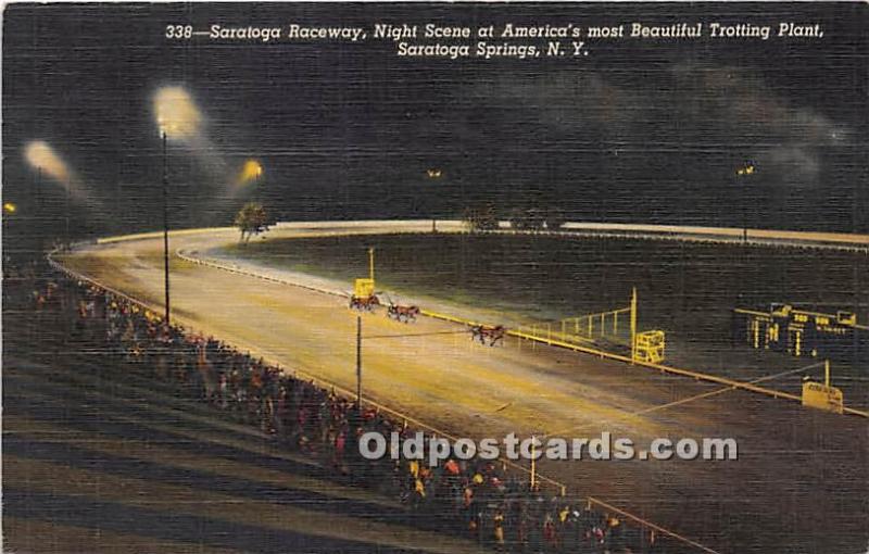 Night Scene at America's most beautiful Trotting Plant Saratoga Springs, NY, ...