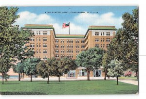 Charleston South Carolina SC Postcard 1930-1950 Fort Sumter Hotel