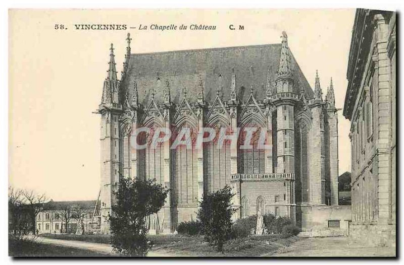 Old Postcard Vincennes La Chapelle du Chateau