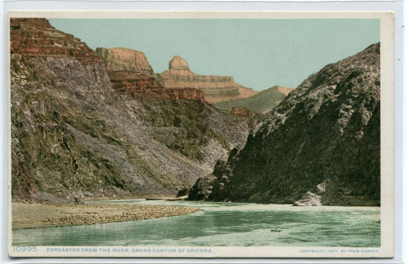 Zoroaster from River Grand Canyon National Park Arizona 1910s Phostint postcard