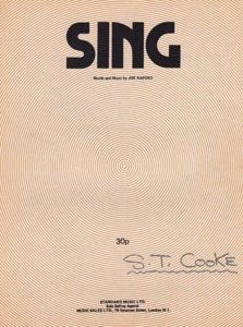 Sing Joe Raposa 1970s Sheet Music
