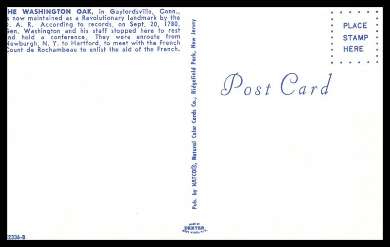 The Washington Oak,Gaylordsville,CT