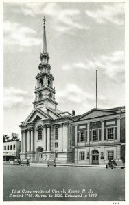 Keene NH-New Hampshire, First Congregational Church Religious, Vintage Postcard