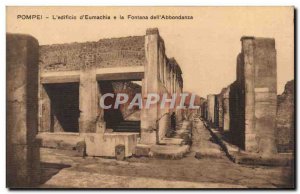 Italy Italia Postcard Old L & # 39edifico d & # e 39Eumachia the Fontana dell...