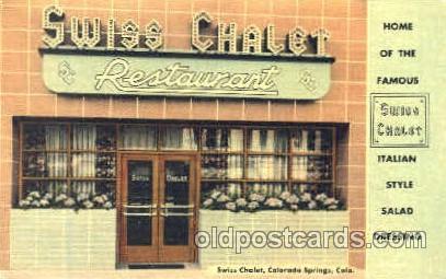 Swiss Chalet, Colorado Springs, Colorado USA Postcard Post Card Swiss Chalet ...