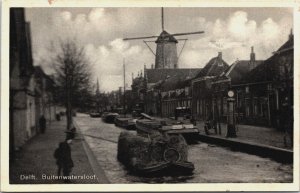 Netherlands Delft Buitenwatersloot Vintage Postcard C089