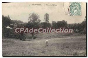 Old Postcard Montfermeil Le Vallon From I'Abime