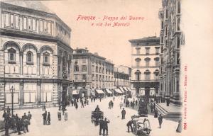 FIRENZE FLORENCE ITALY PIAZZA del DUOMO MARTELLI~GARZINI e PEZZINI POSTCARD 1904