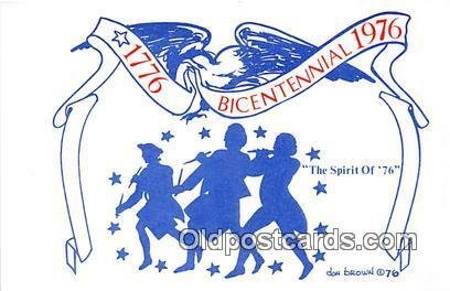 Bicentennial 1776-1976 Spirit of 76, 1776-1976 Patriotic Unused 