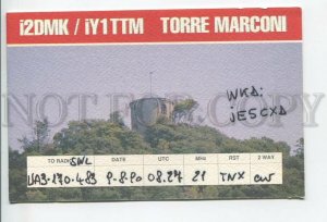 462906 1990 year Italy Torre Marcone folding radio QSL card