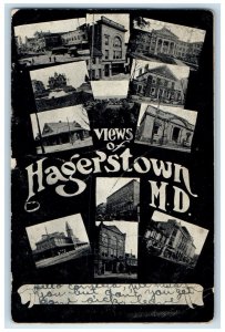 1906 Multiview of Hagerstown Maryland MD Newton NC Antique Posted Postcard