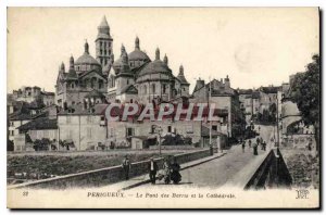 Old Postcard The Bridge of Barris Perigueux and Cathedrale